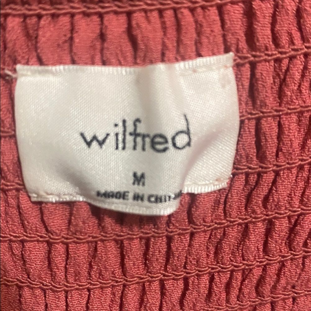 ARITZIA WILFRED Chianti Jumpsuit Wrm Sna Rd/Subtle Mint Floral Rose medium Pink - Picture 9 of 9
